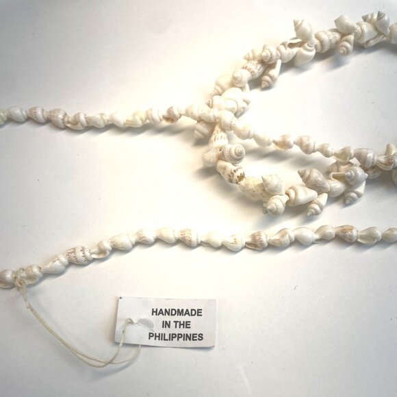 Handmade Made in Phillipines Sea Shell Boho Necklace - 34in - Picture 3 of 6